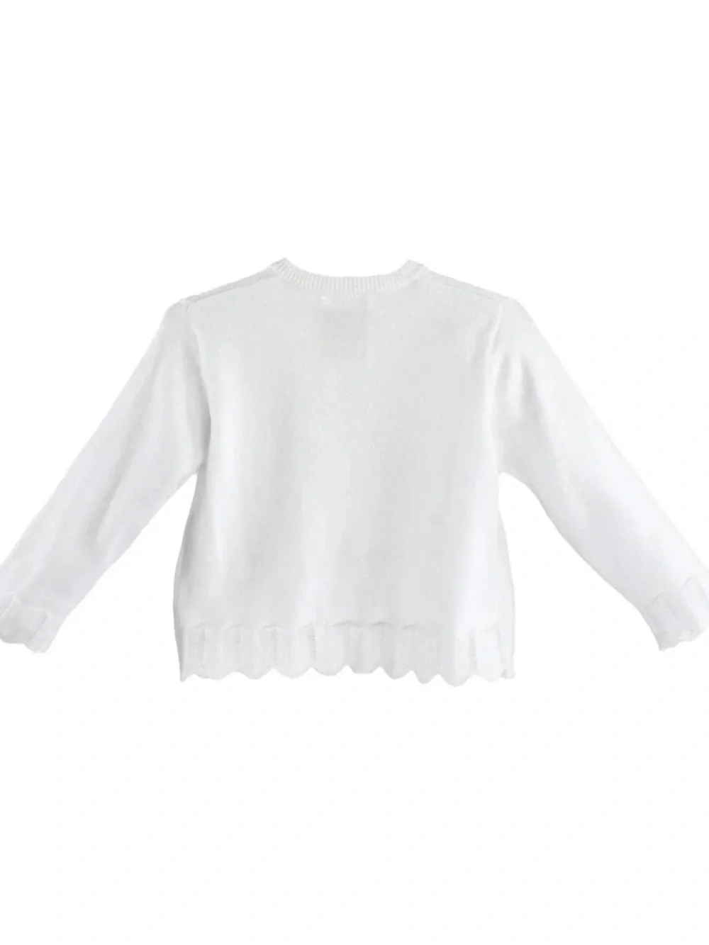 Petit Ami trimmed white cardigan